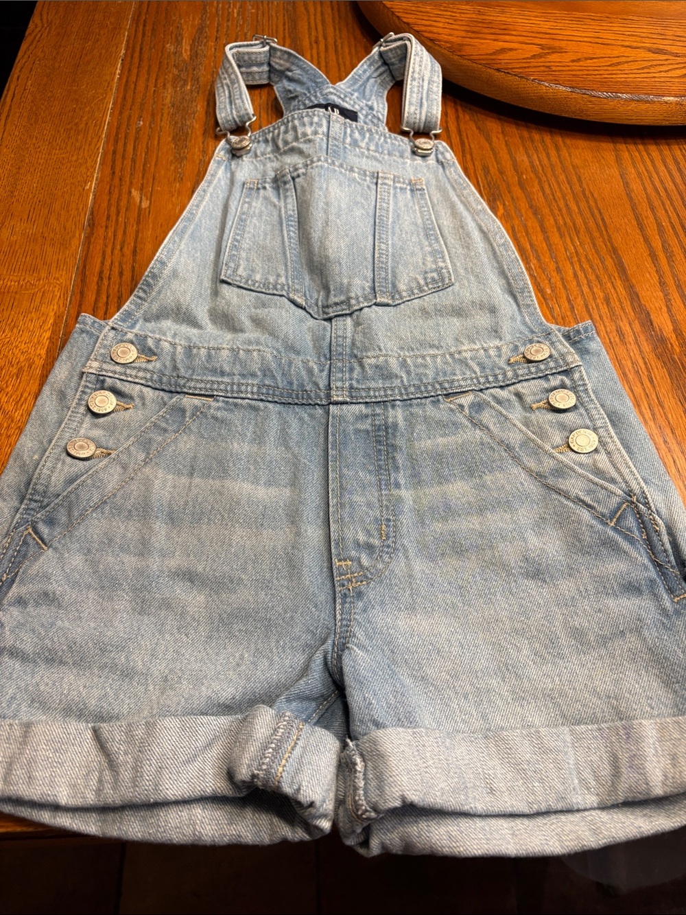 GAP Light Blue Denim Short Overalls
